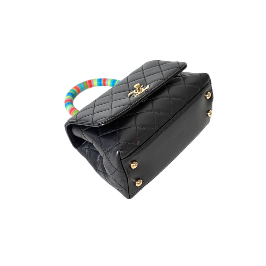 Chanel Coco Handle Bag Mini Black Lambskin
