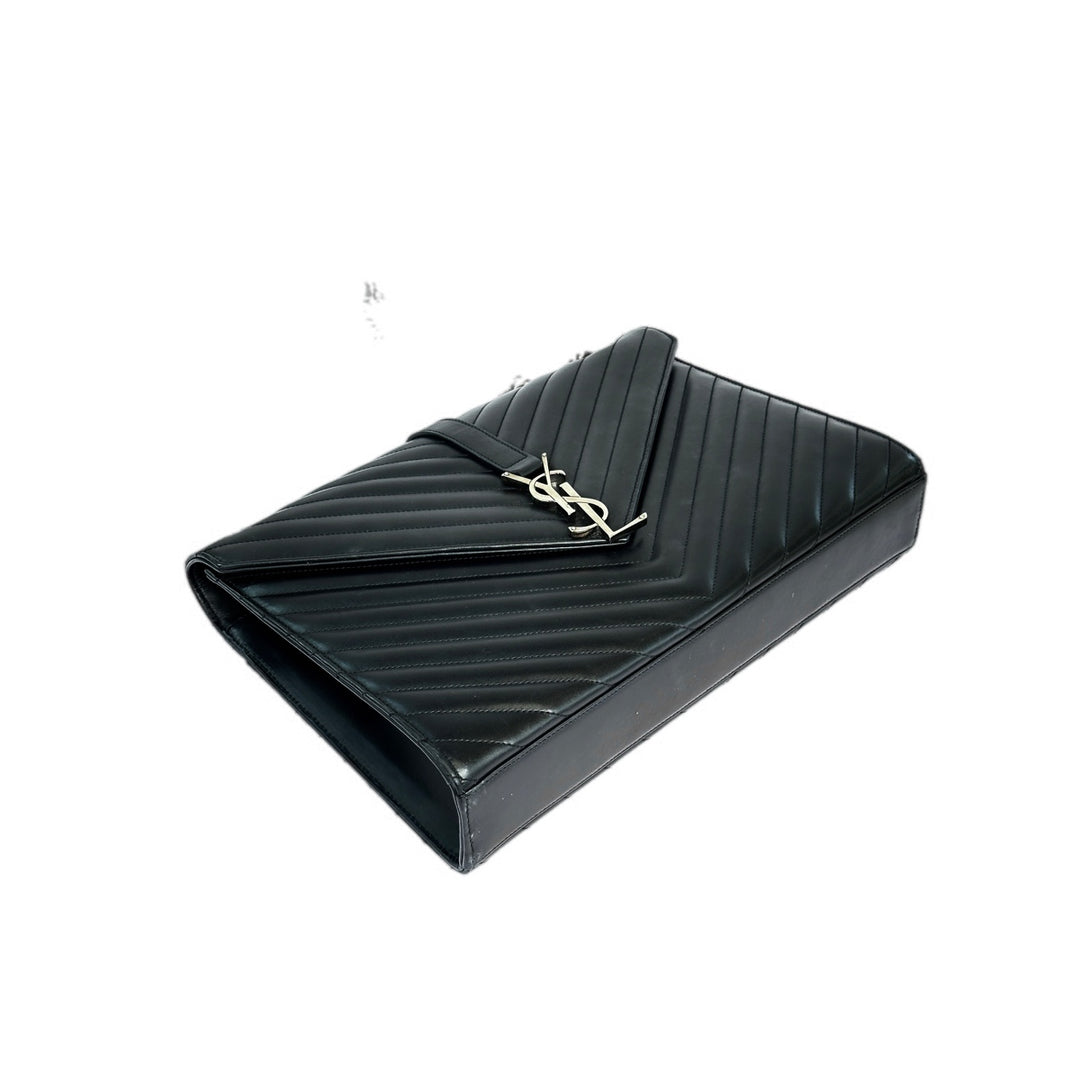 YSL Sunset Black Large Envelope Bag