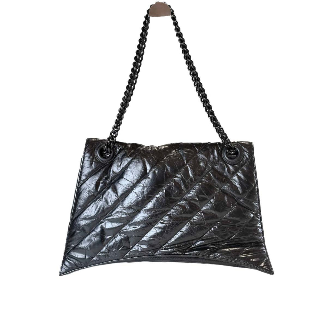 Balenciaga Crush Large Aged Calfskin Black