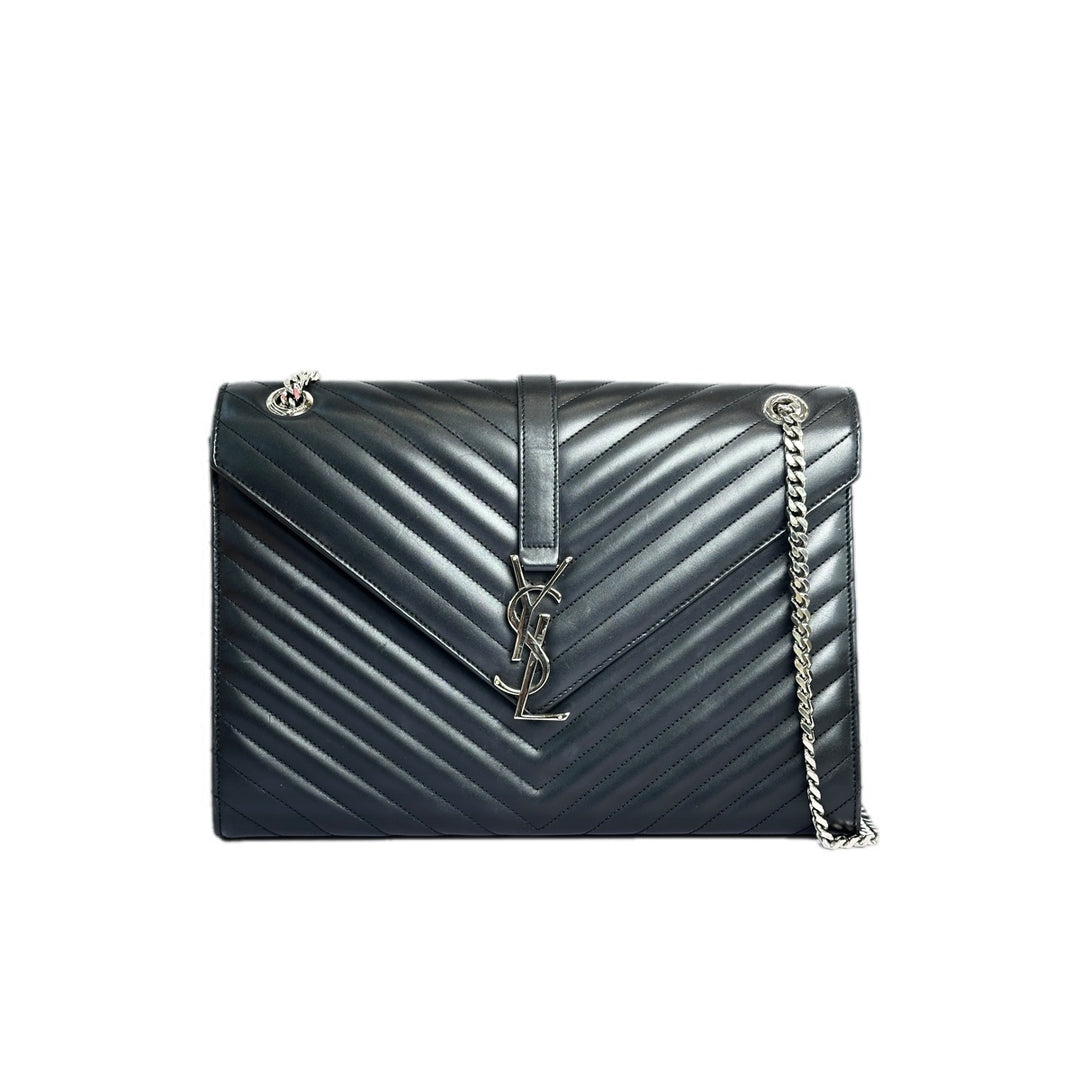 YSL Sunset Black Large Envelope Bag