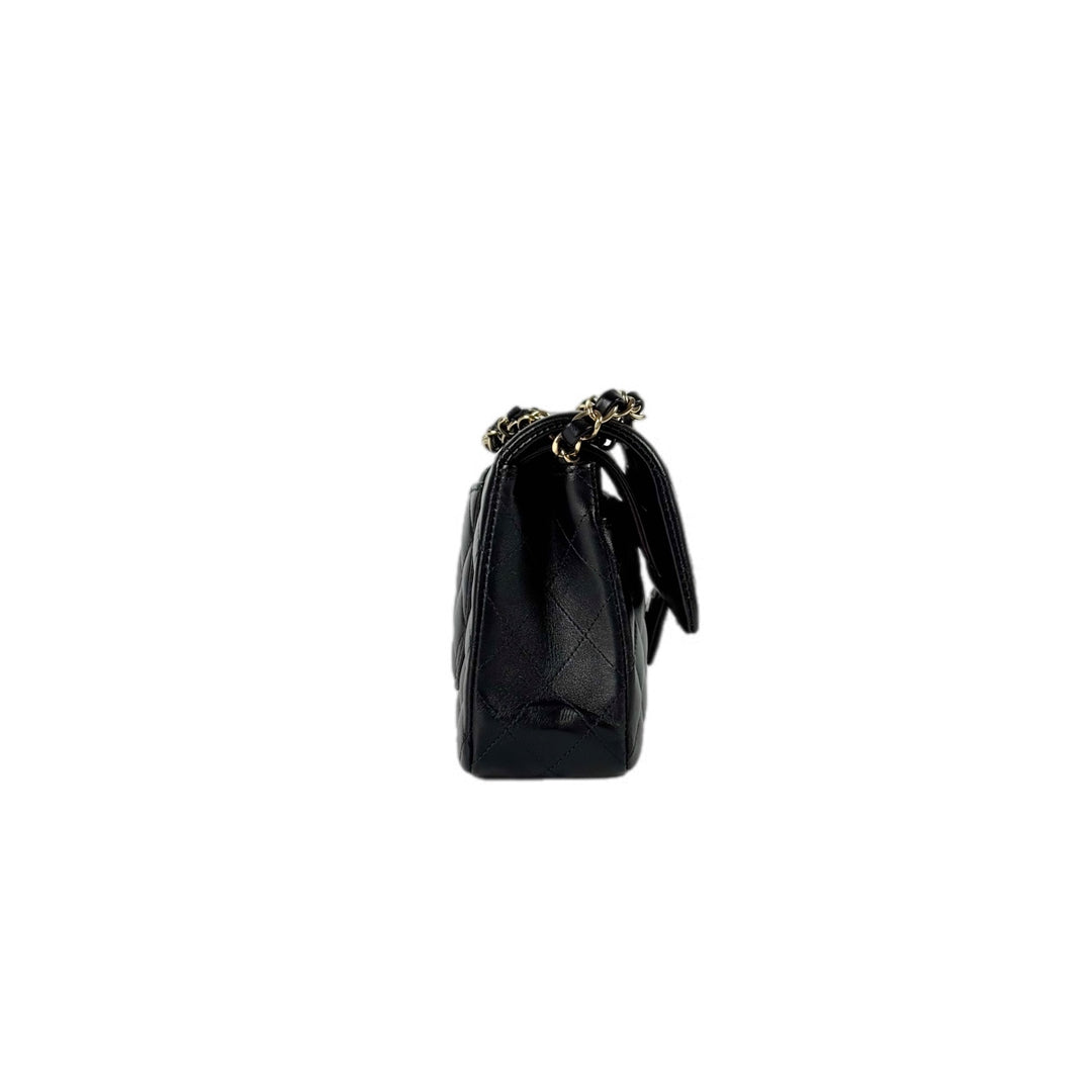 Chanel Classic Flap Small Lambskin Black Bag