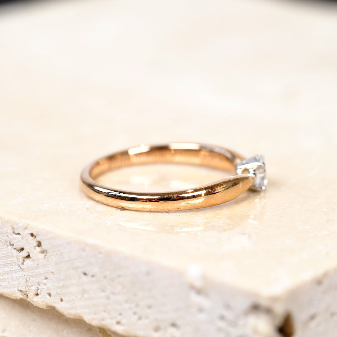 Tiffany Gold Diamond Ring Pt950 D0.22