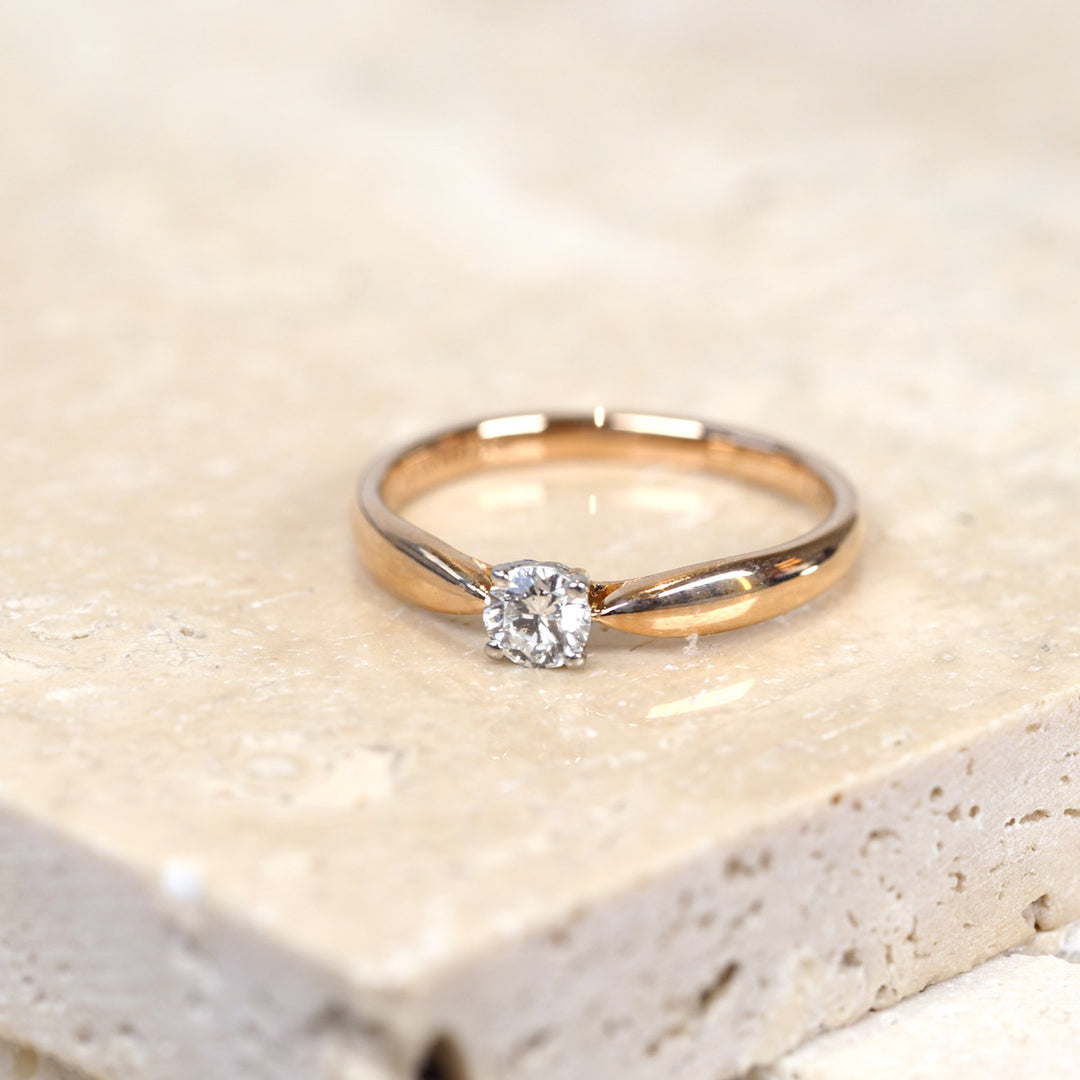 Tiffany Gold Diamond Ring Pt950 D0.22