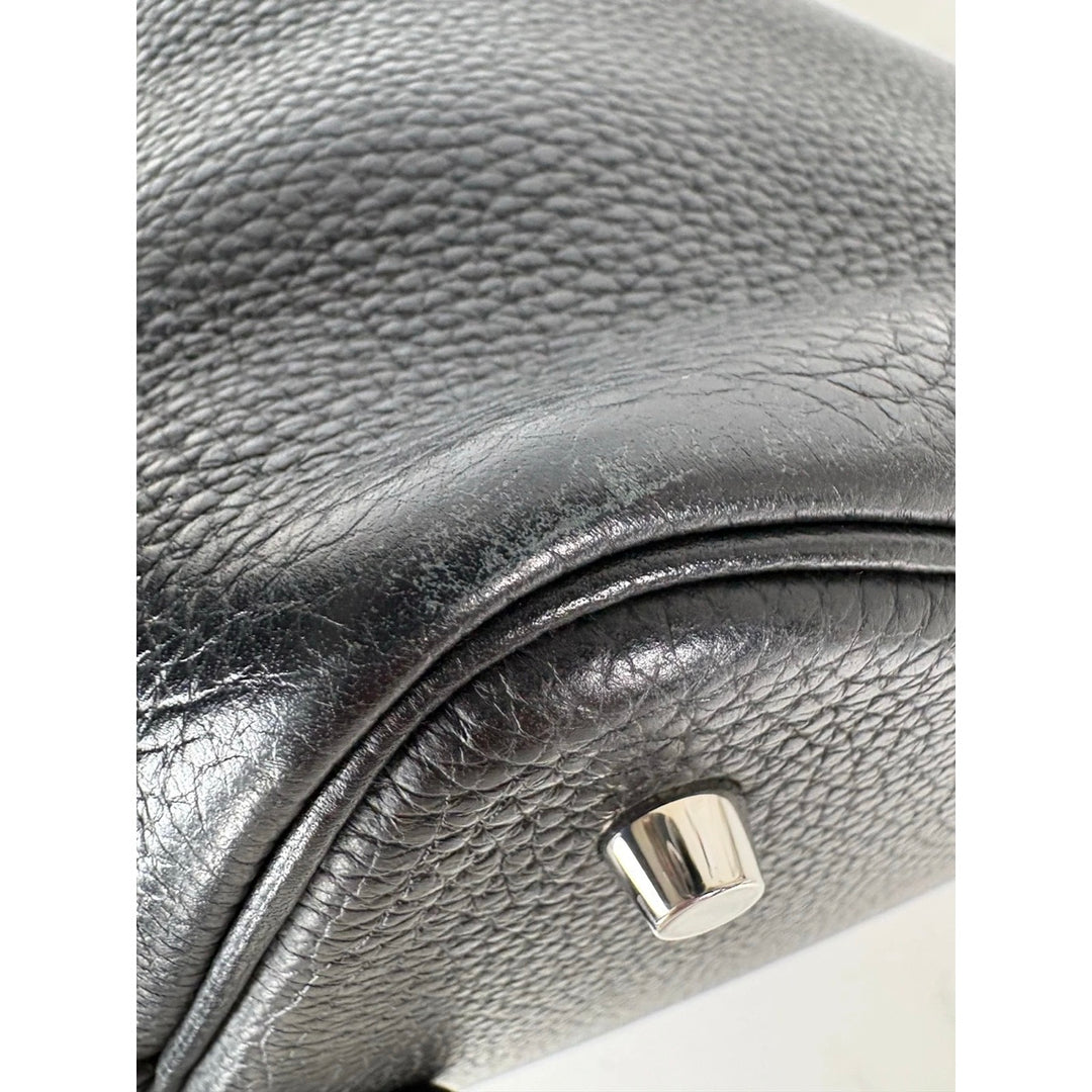 Hermes Picotin 22 Black TC Leather Bag