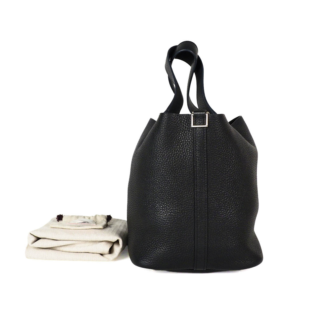 Hermes Picotin 22 Black TC Leather Bag