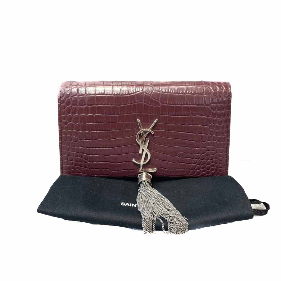 YSL Small Red Kate Tassel Chain Bag