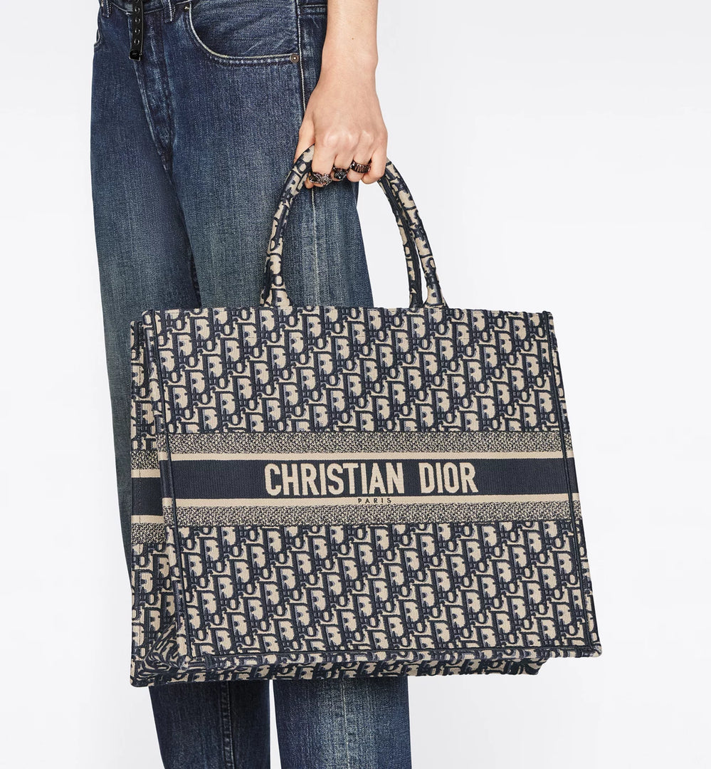 Dior Book Tote Gm Oblique Blue Bag