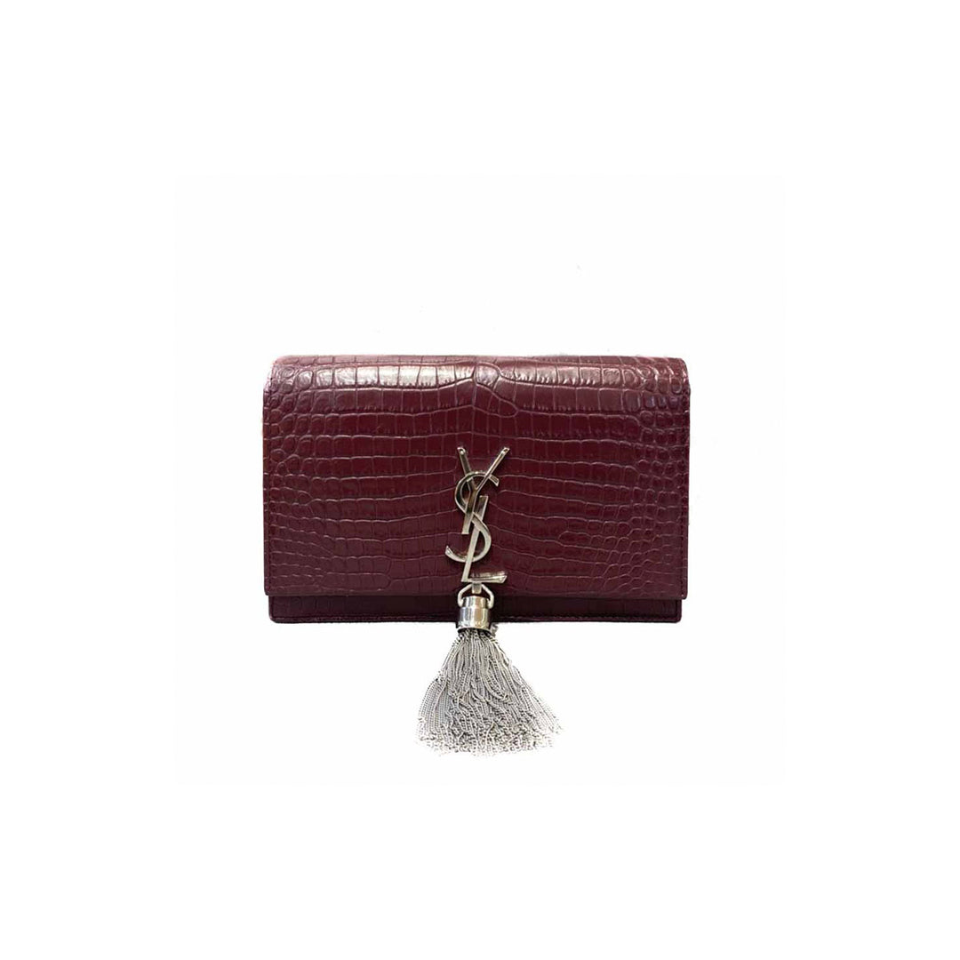 YSL Small Red Kate Tassel Chain Bag