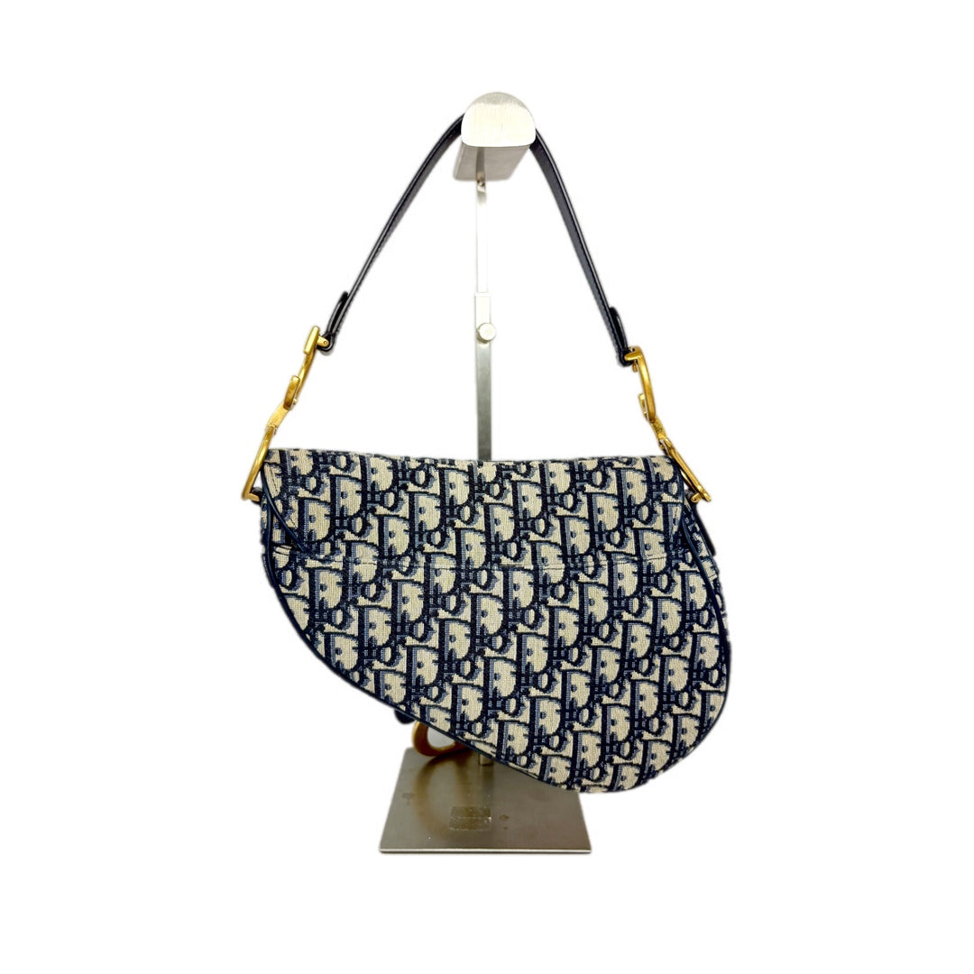 Dior Saddle Bag Blue Oblique Jacquard