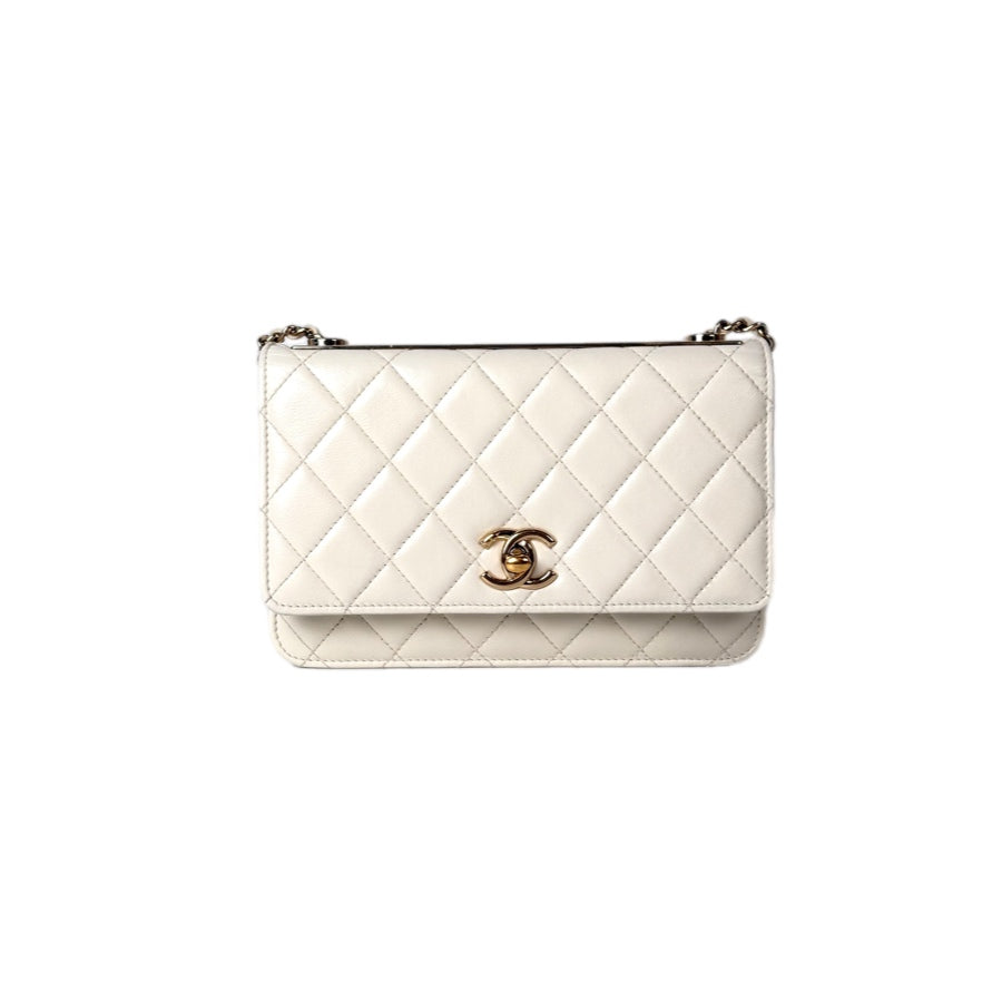 Chanel Trendy CC WOC Bag White Lambskin
