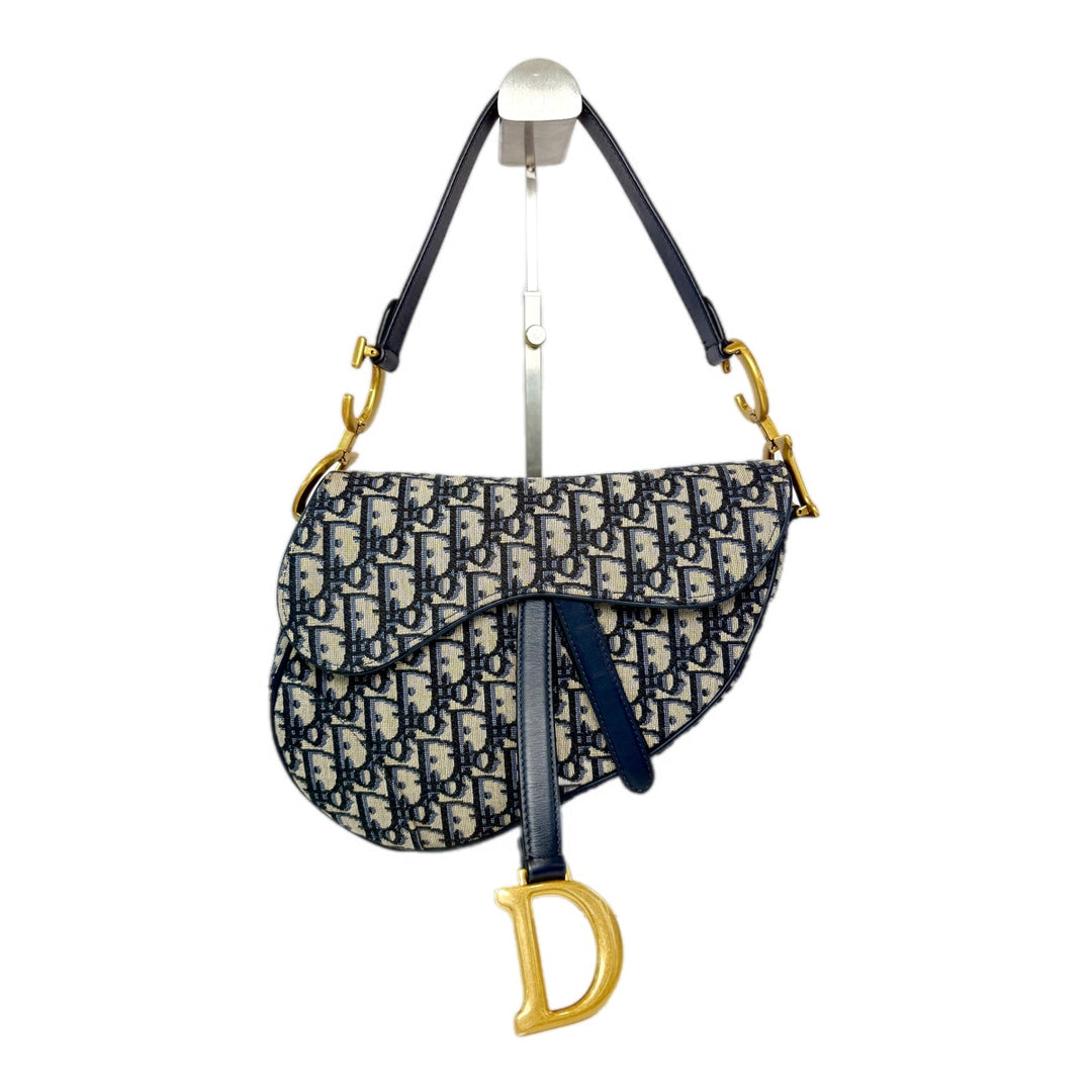 Dior Saddle Bag Blue Oblique Jacquard