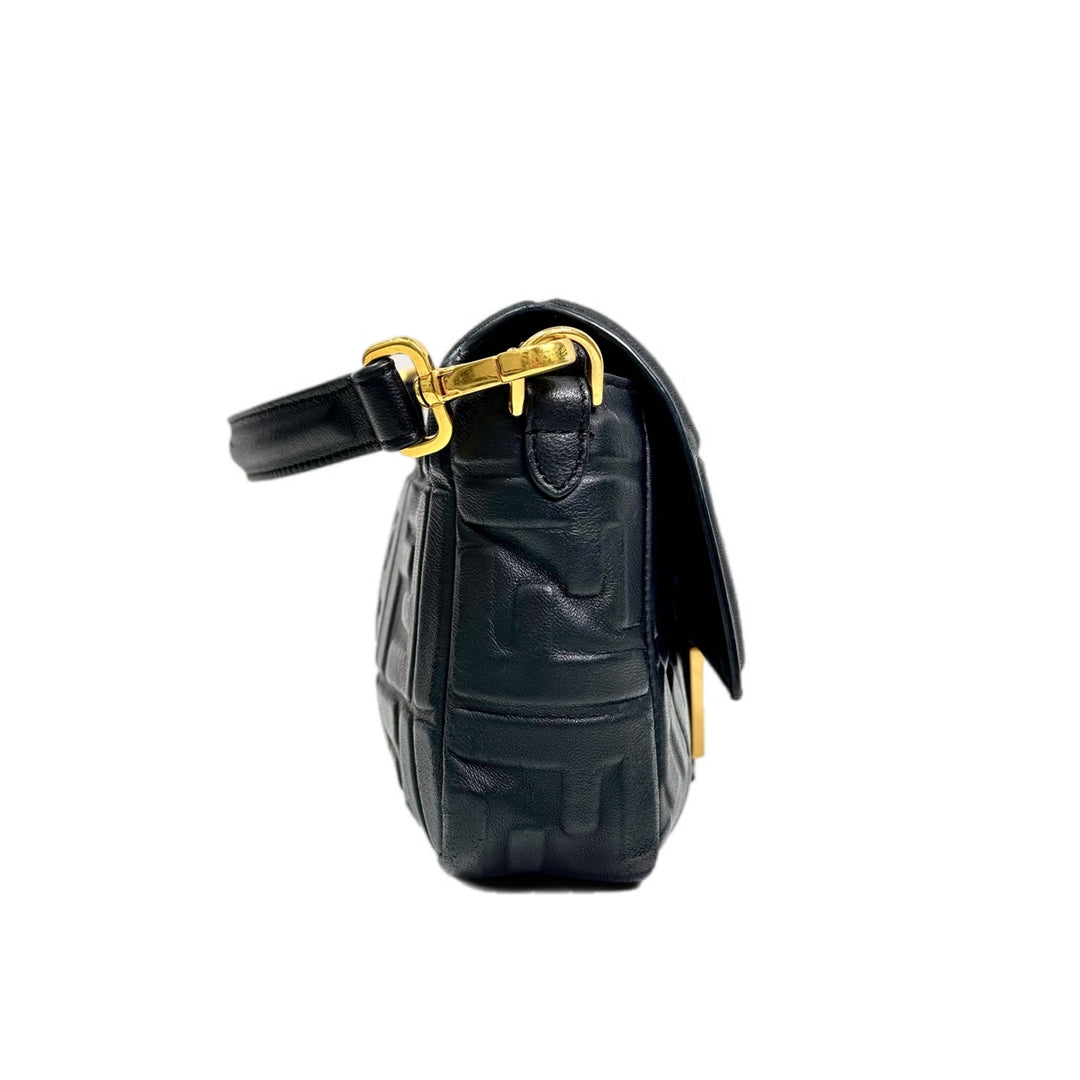 Fendi Baguette Classic Size Black Calfskin