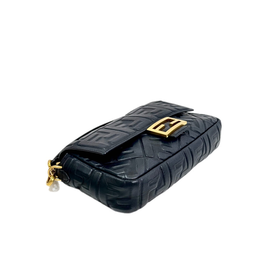 Fendi Baguette Classic Size Black Calfskin
