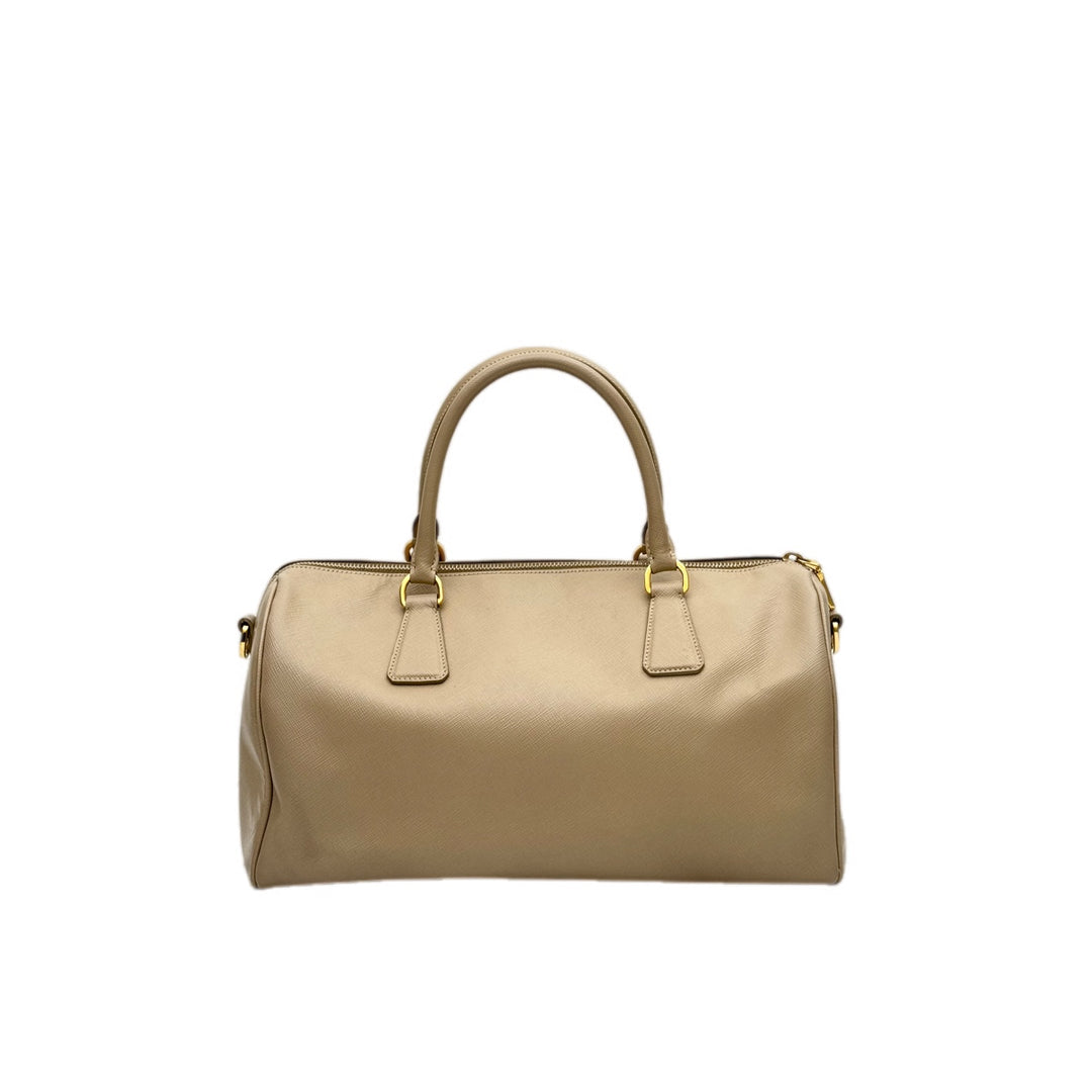 Prada Saffiano Boston Bag With Strap