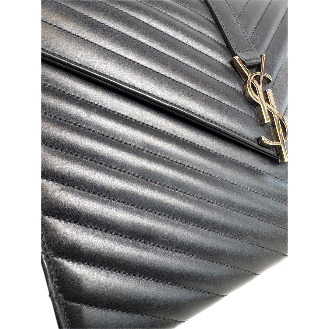 YSL Sunset Black Large Envelope Bag