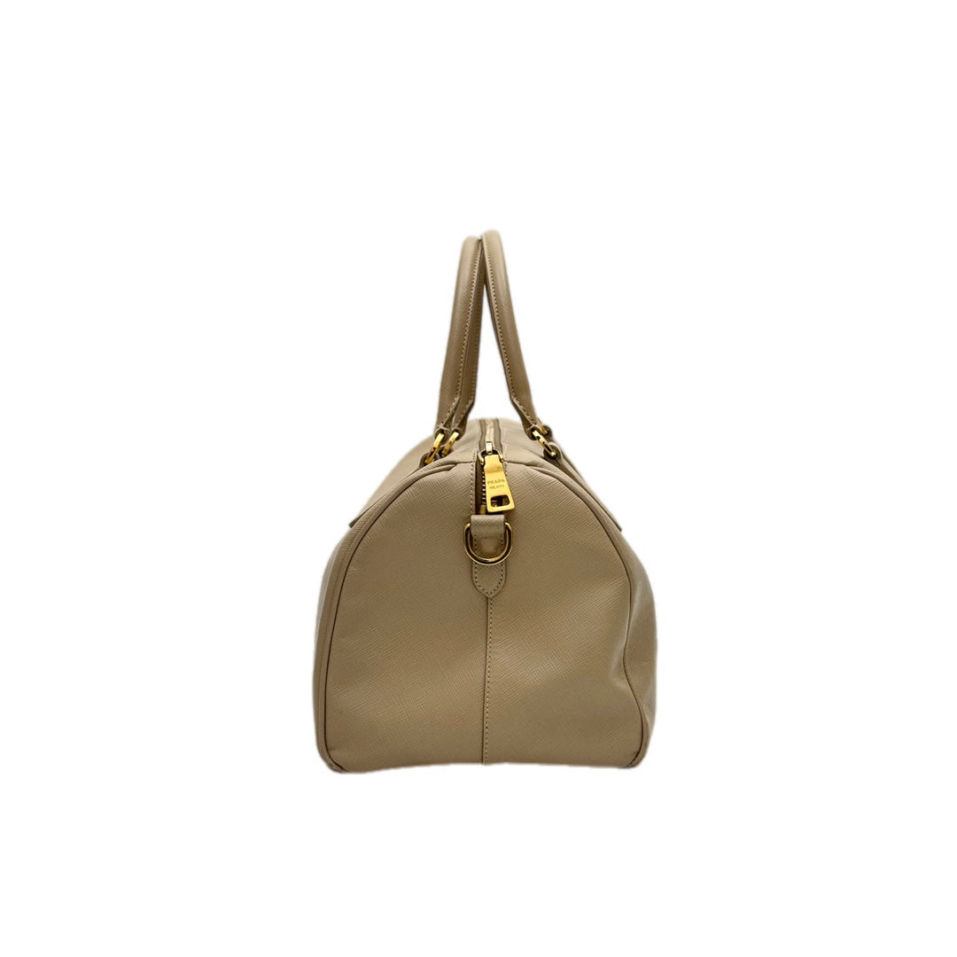 Prada Saffiano Boston Bag With Strap
