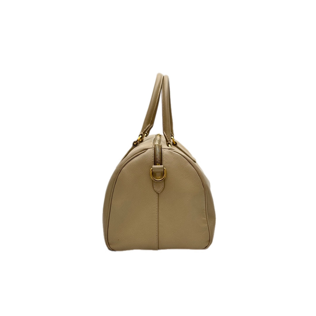 Prada Saffiano Boston Bag With Strap