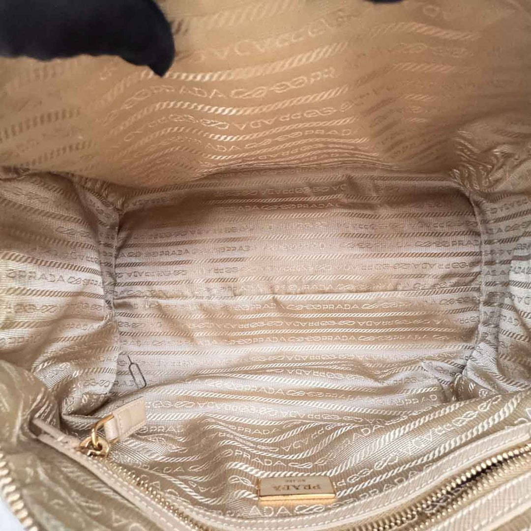 Prada Saffiano Boston Bag With Strap