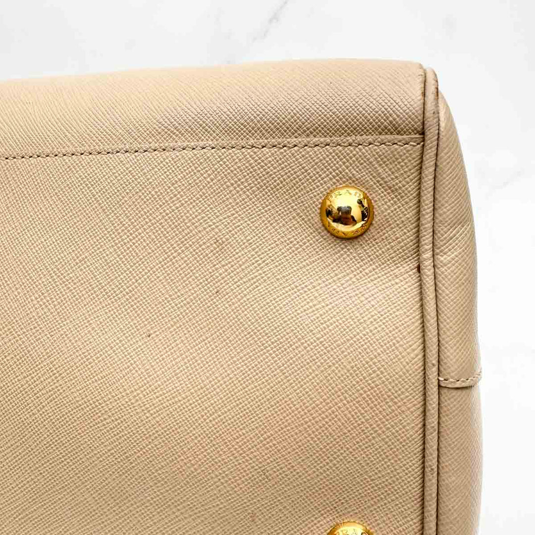 Prada Saffiano Boston Bag With Strap