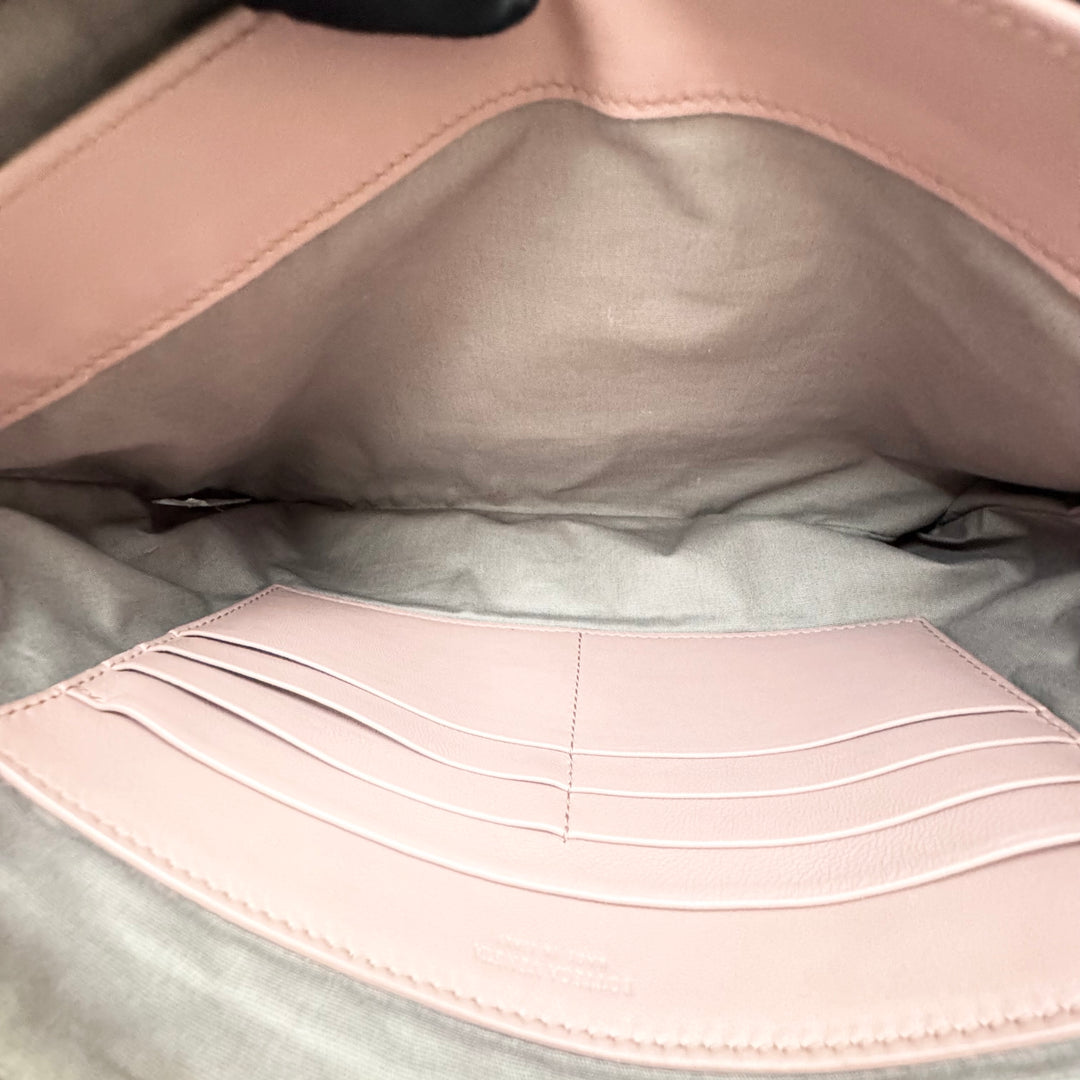Bottega Veneta Intrecciato Clutch Old Rose Lambskin