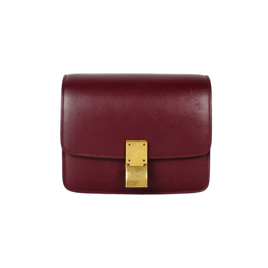 Celine Red Classic Box Mini Bag