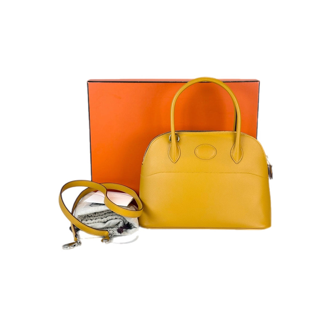 Hermes Bolide 27cm Epsom Jaune Amber