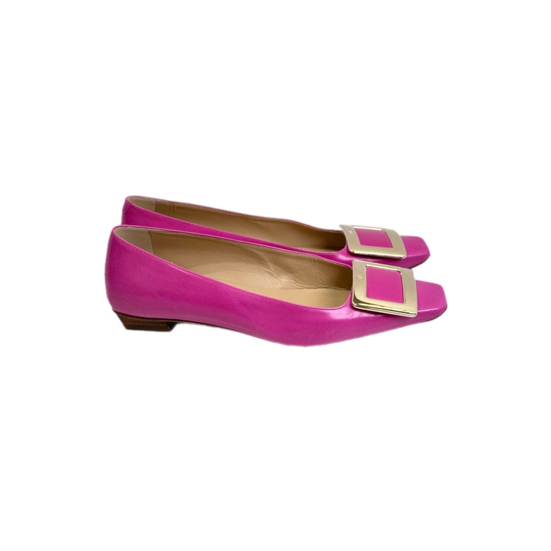 Roger Vivier Belle Vivier Pink Flat Shoes #36
