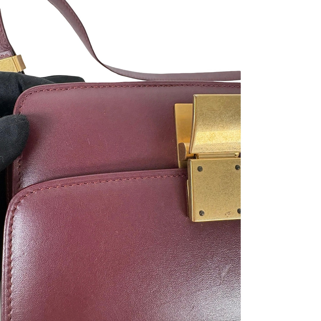 Celine Red Classic Box Mini Bag
