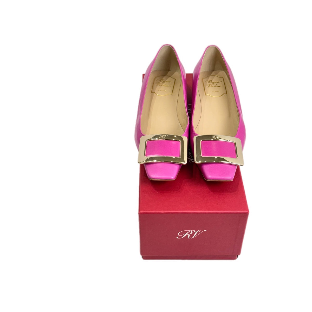 Roger Vivier Belle Vivier Pink Flat Shoes #36