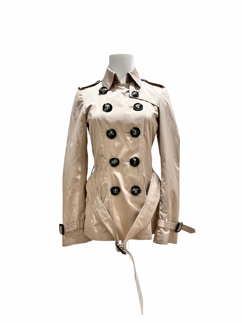Burberry Beige Short Trench Coat Jacket #4