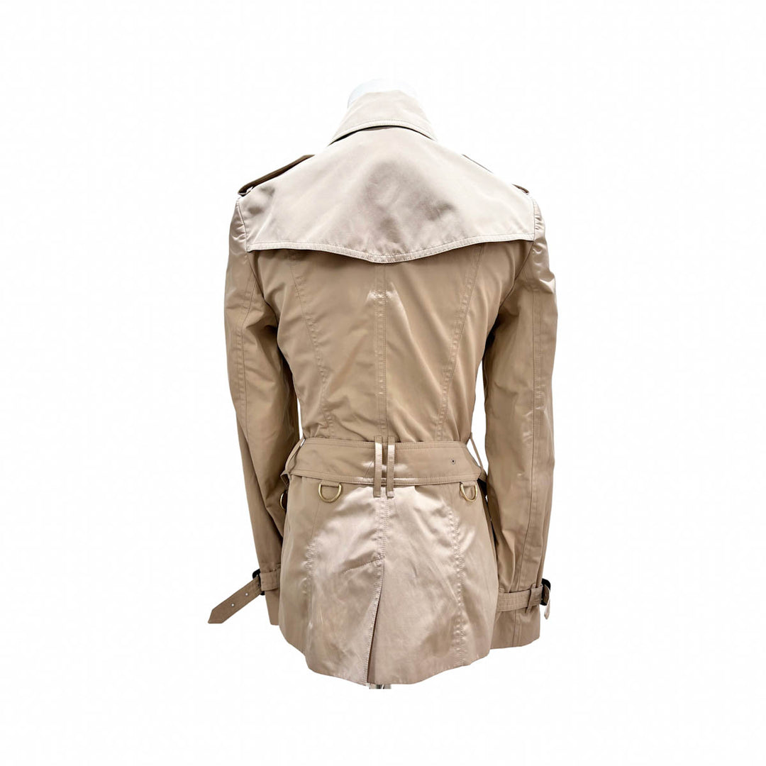 Burberry Beige Short Trench Coat Jacket #4