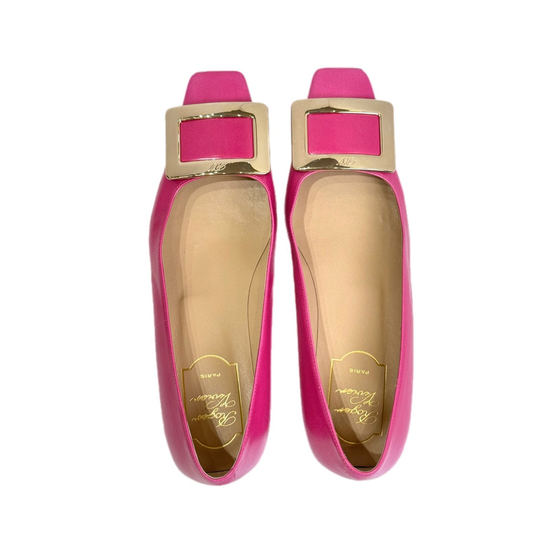 Roger Vivier Belle Vivier Pink Flat Shoes #36