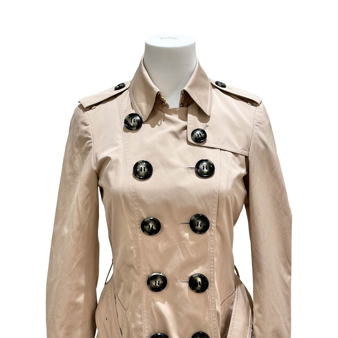 Burberry Beige Short Trench Coat Jacket #4
