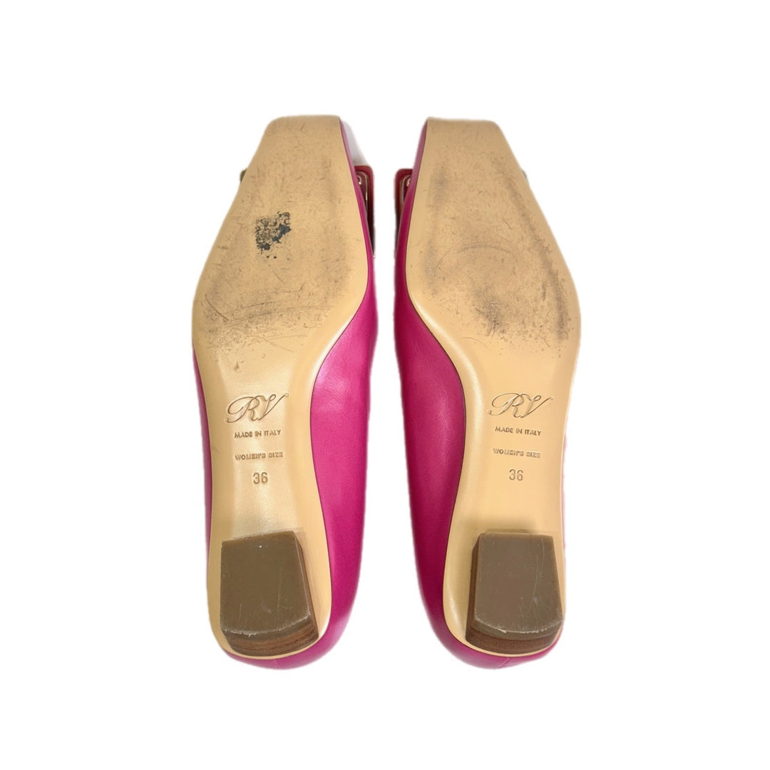 Roger Vivier Belle Vivier Pink Flat Shoes #36