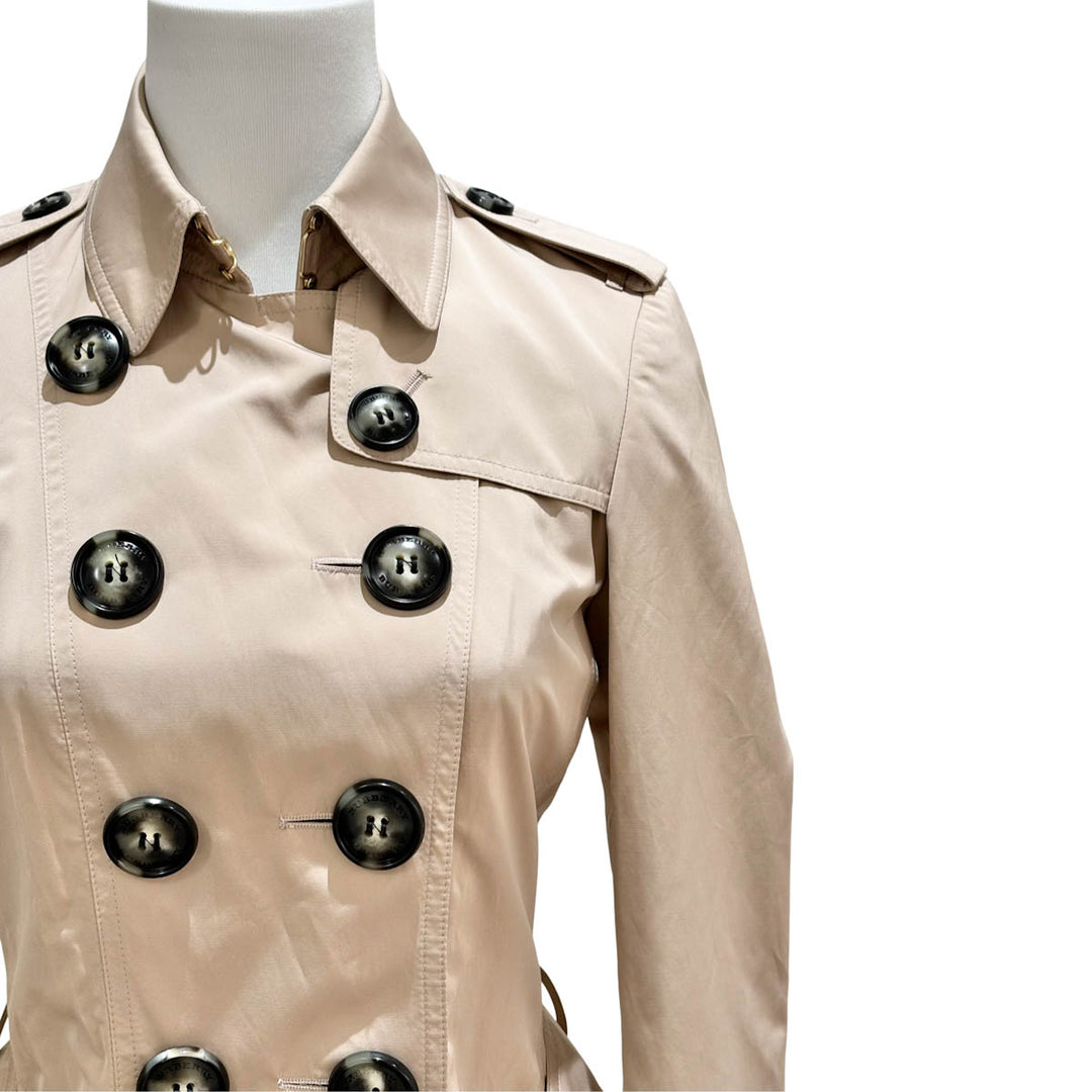 Burberry Beige Short Trench Coat Jacket #4