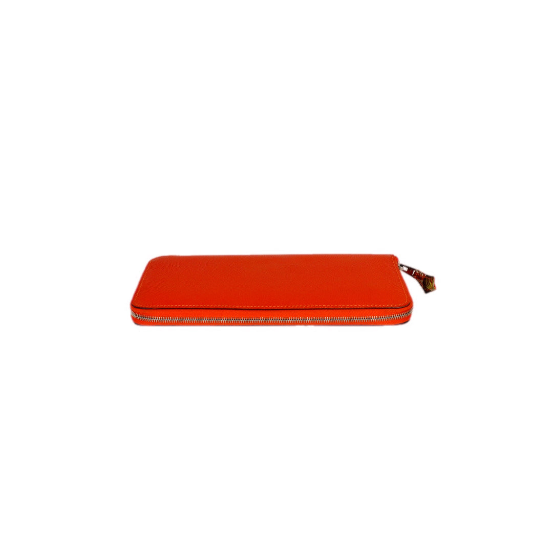 Hermes Silk’In Classique Long Wallet Orange Epsom