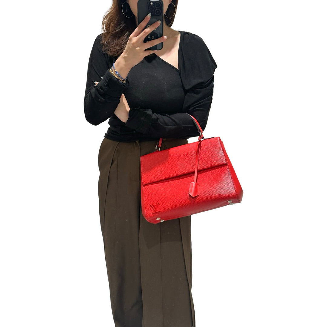 Louis Vuitton Epi Leather Cluny Red Bag
