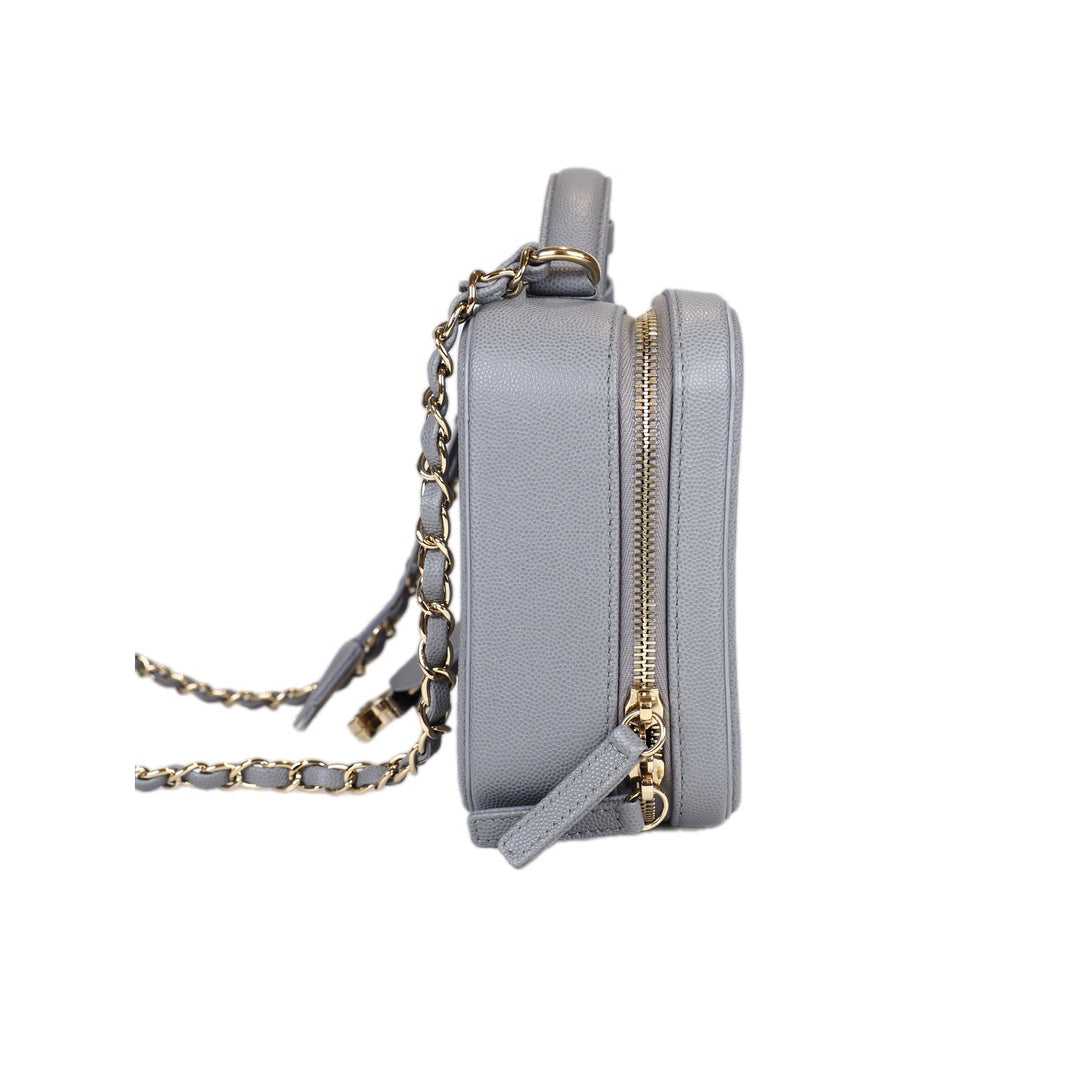 Chanel Vanity Box Camera Bag Caviar Grey
