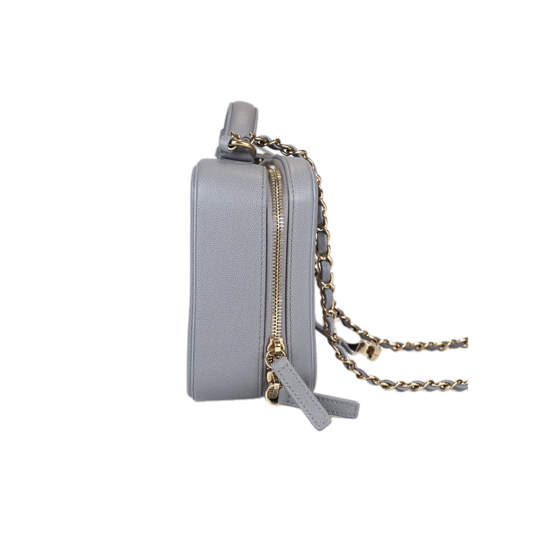 Chanel Vanity Box Camera Bag Caviar Grey