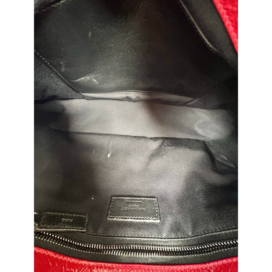 YSL Niki Medium Red Waxy Calfskin Bag