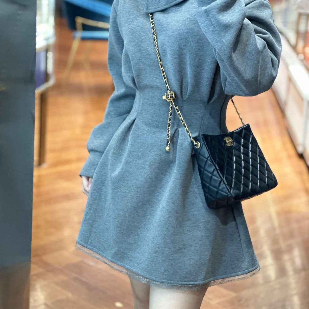 Chanel Pearl Crush Hobo Bag Black Gold