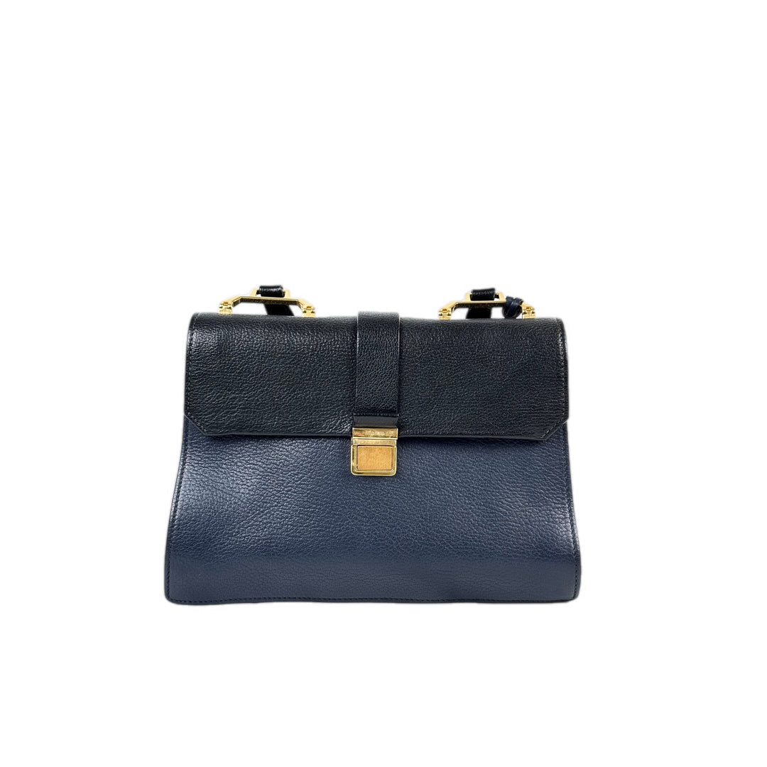 Miumiu Strap Bag Navy Calfskin