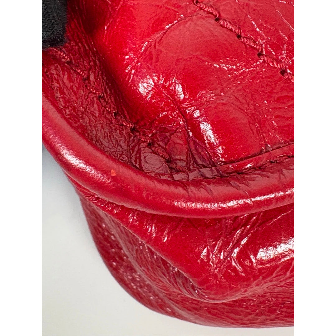 YSL Niki Medium Red Waxy Calfskin Bag