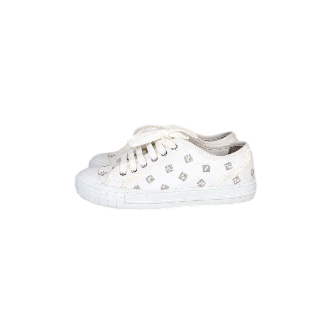 Fendi Domino FF White Canvas Sneakers #36