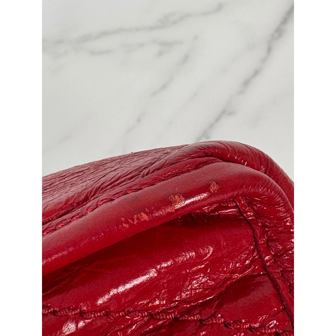 YSL Niki Medium Red Waxy Calfskin Bag