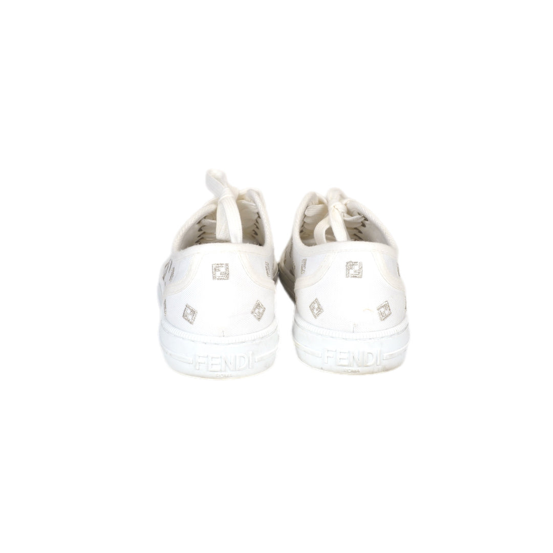 Fendi Domino FF White Canvas Sneakers #36