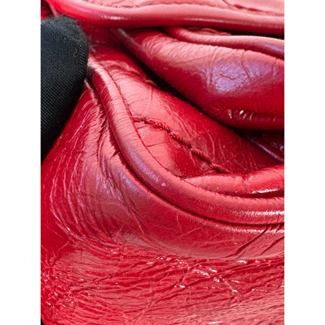 YSL Niki Medium Red Waxy Calfskin Bag