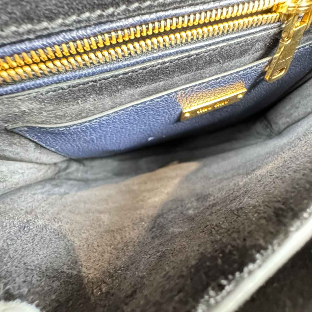 Miumiu Strap Bag Navy Calfskin