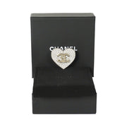 Chanel CC Heart Brooch