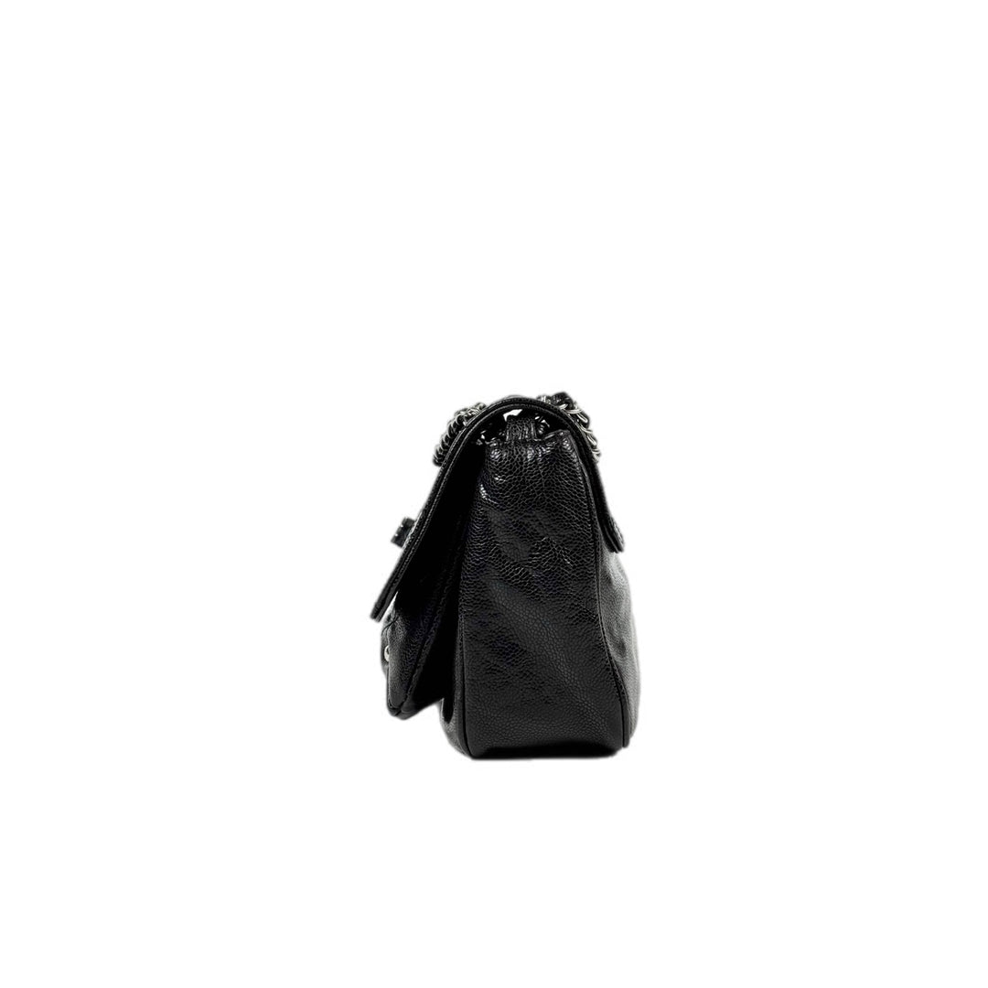 Chanel Reissue shoulder Bag Black Silver Caviar